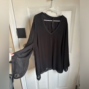 Long Sleeve Mesh Top